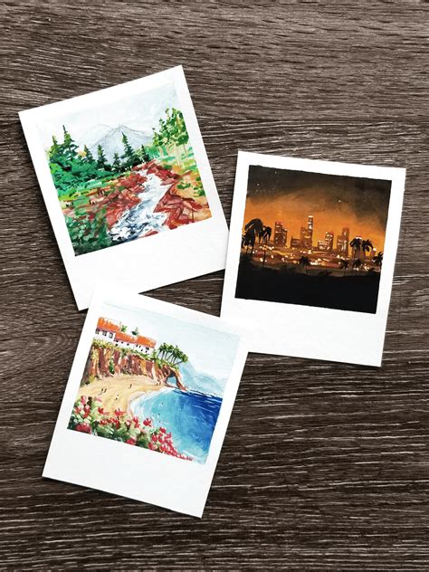 I've been making these painted Polaroids to improve my skills with gouache : somethingimade
