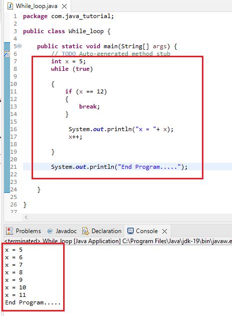 Image result for While Loop Java Code