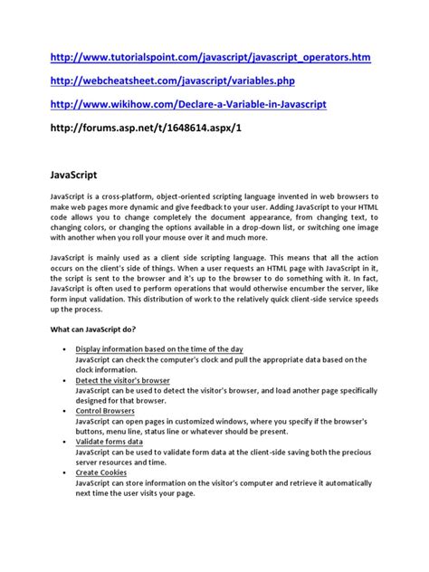 Image result for JavaScript Notes.pdf