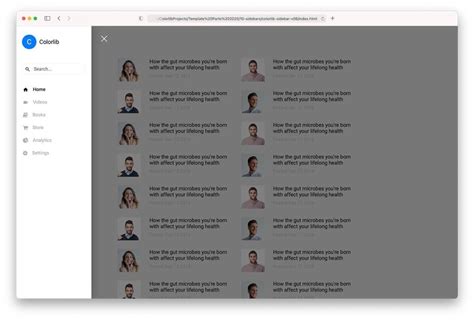 Image result for Bootstrap Sidebar Source Code