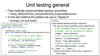 Image result for Unit Test Python Example