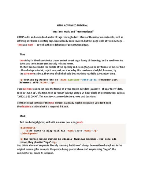 Advanced HTML Tutorial に対する画像結果