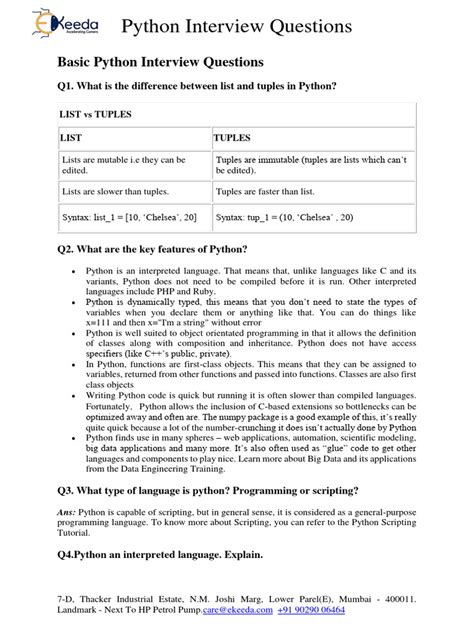 Good Basic Python Questions に対する画像結果