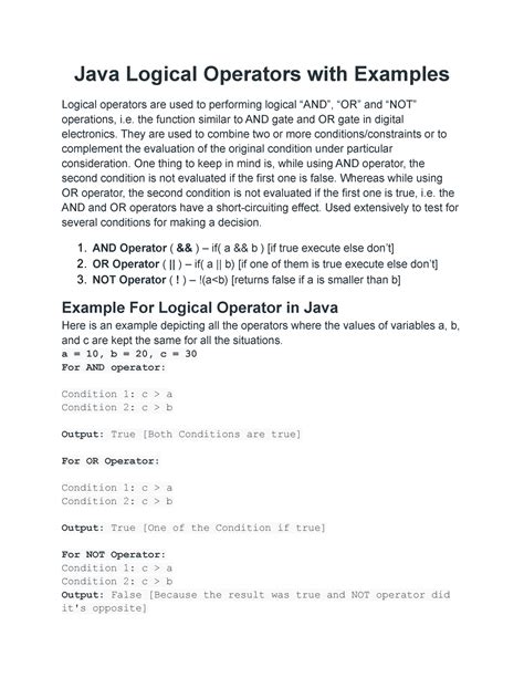 Toradh íomhá ar Operators in Java