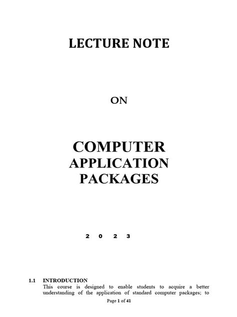 Image result for Computer Packages Lessons PDF