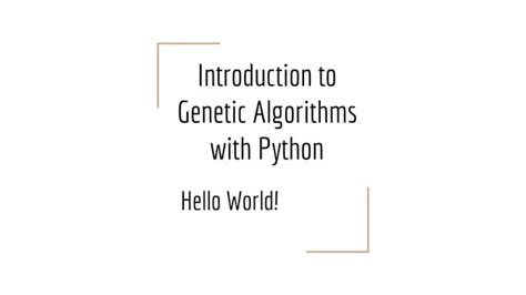 Image result for Genetic Algorithm Intro Python