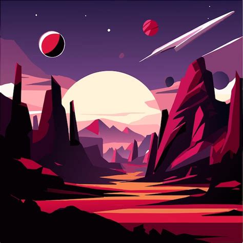 Image result for Alien World Vector Landscape