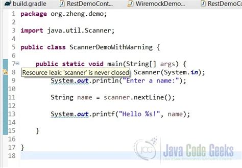 Toradh íomhá ar Scanner Java Example
