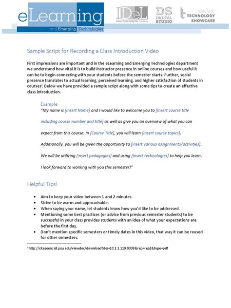 ESL Video Introduction Script に対する画像結果