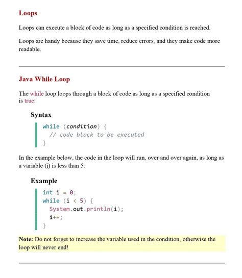Image result for Java Loop Example