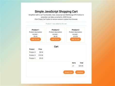 Image result for JavaScript Cart