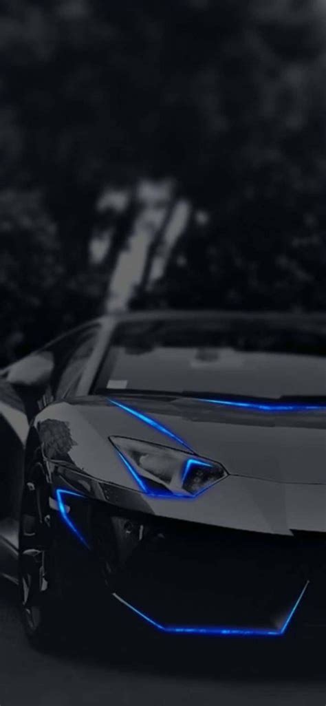 Download iPhone XS Max Lamborghini Blue Background | Wallpapers.com