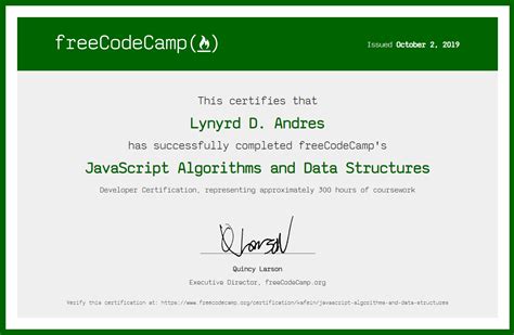 Image result for Freecodecamp JavaScript Certification
