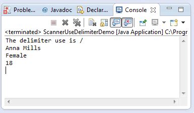 Toradh íomhá ar Scanner Java Example