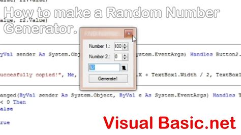 Image result for Visual Basic Random Number Generator