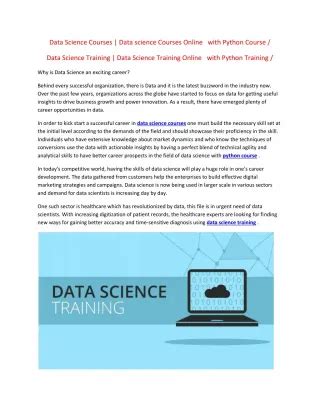 Image result for Python Data Science Tutorial Course