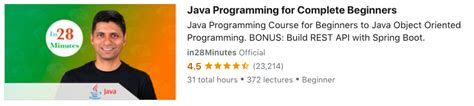 Image result for Java Programming for Complete Beginners