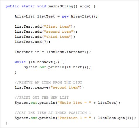 Image result for ArrayList Example Program in Java
