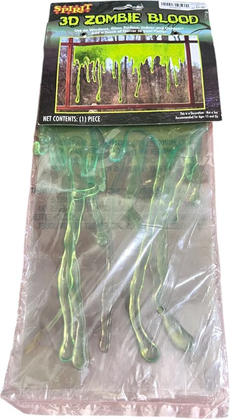 3D Zombie Blood Ooze Alien Halloween Window Party Decoration Green