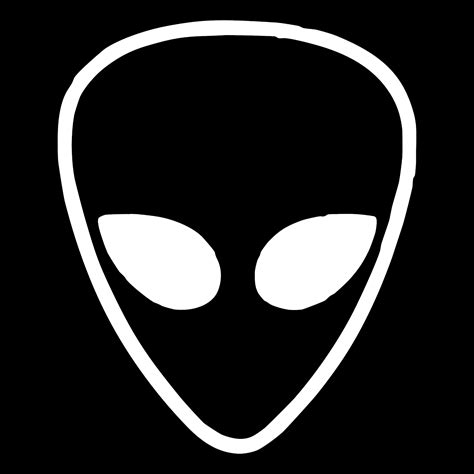 White Grey Alien Head Ufo Car Truck Window Wall Laptop Vinyl Decal