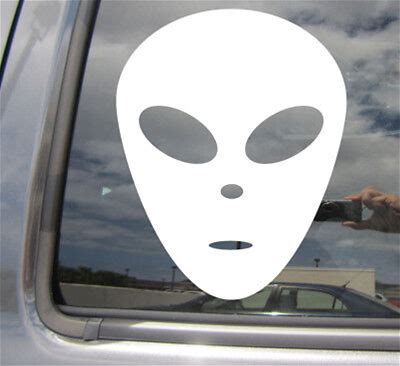 Alien Head - Ufo Spaceship Starship Car Laptop Window Vinyl Decal