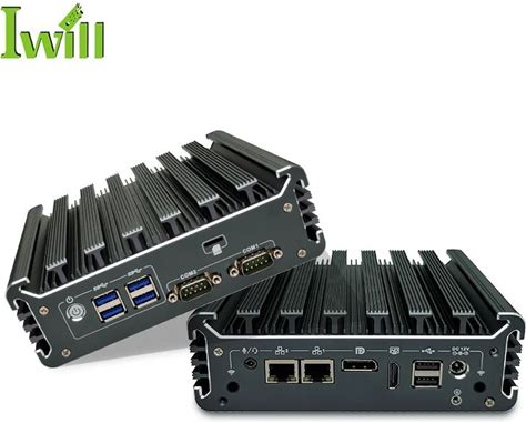 New Design Core i5 7360U Win10 Linux Fanless Low Power Mini Pc DDR4 2COM 2Intel 2.5G LAN 6USB Barebone Mini Pc For Kiosk