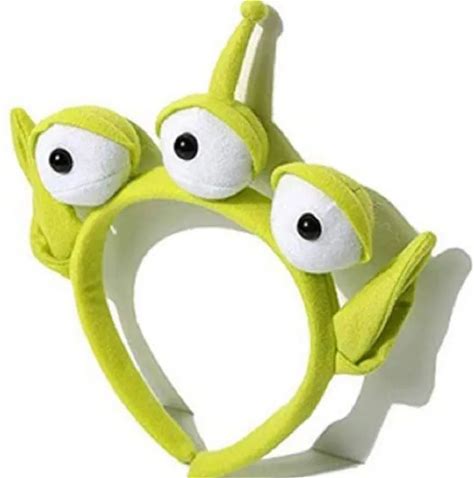 Green Headband Alien Cosplay Costume Accessories Anime Three-Eyes Monster Hair Bands Cute Funny