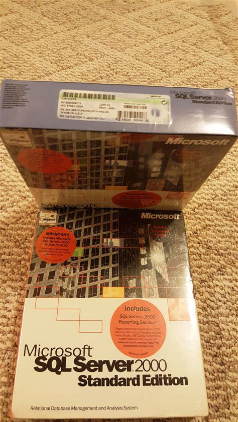Microsoft Sql Server 2000, Sku 228-01079, Sealed Retail Box,
