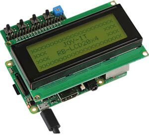 Raspberry Pi - LCD-Scherm, 20X4, Geel + 4 Knoppen, HD44780, HD44 - RPI LCD20X4 4BYL