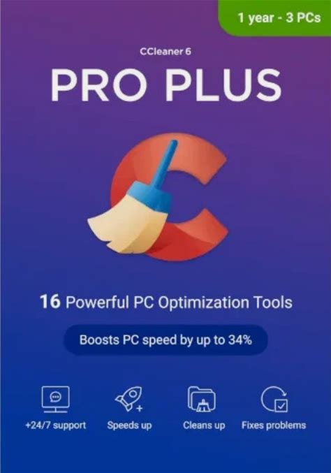 Ccleaner Professional Plus V7 | Windows | (1 Jahre / 3 Geräte) - Fast