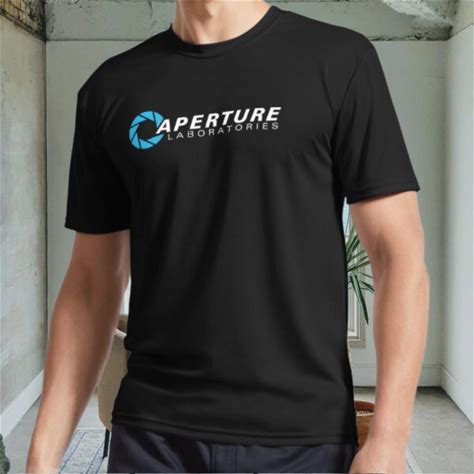 Aperture Laboratories Active Logo Men's Black T-Shirt Funny Size S To