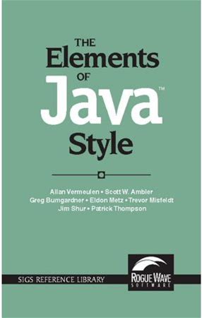 Sigs Reference Library The Elements Of Java Style, Book 15, (Paperback)