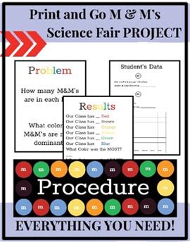 M&M Science Fair Project | Science Experiment Board Kit | STEM Activity