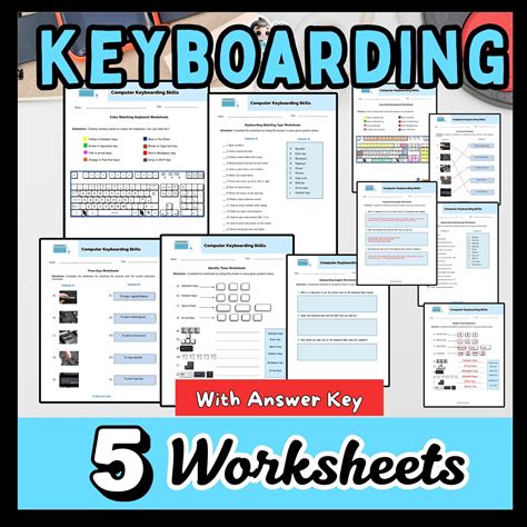 Computer Keyboard Basics And Typing Skills For Beginners Worksheet Bundle