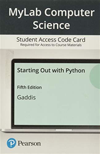 Starting Out With Python -- Mylab Programming With Pearson Etext Gaddis, Tony [New]