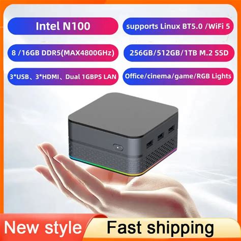 Mini PC Desktops Diy Gaming Computer Small Minipc Gamer Windows 11 Pro Intel N100 8/16GB LPDDR5 RAM,256/512GB/1TB M.2 SSD WIFI5 - Aliexpress 7