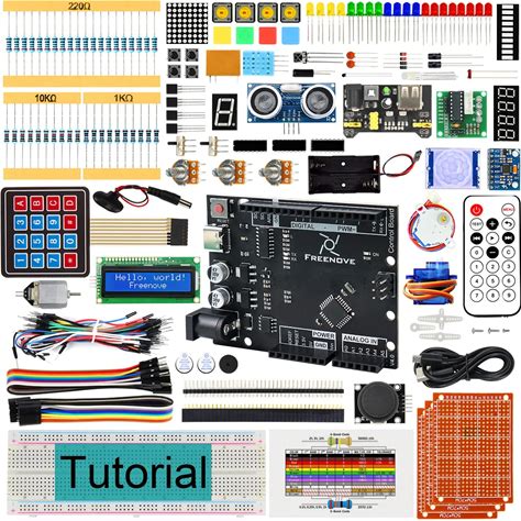 Freenove Ultimate Starter Kit For Arduino UNO R3 V4, 258-Page Detailed Tutorial, 217 Items, 57