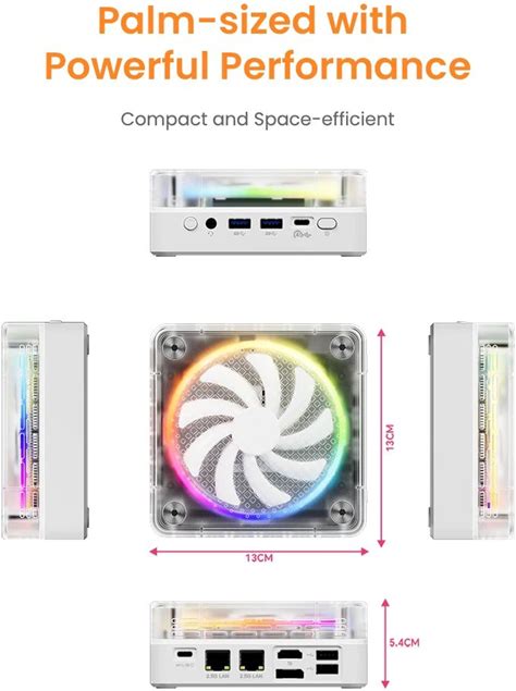 WIFI6 Diy Gaming Computer Mini Pc Gamer 8 Core 16 Thread,4.0-5.2Ghz TDP:54W Genmachine AMD Ryzen 9