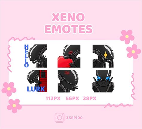 Alien Xeno Xenomorph Twitch Emotes (Twitch/Discord/Youtube) - Streaming - Gaming - Dead By Daylight