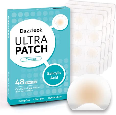 Dazzlook Ultra Pimple Patches, Zits And Blemishes Patch With Salicylic Acid (48 Counts), Invisible Hydrocolloid Spot Patch Day & Night Absorbing Patch