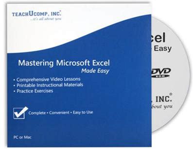 Learn Excel 2016 DVD-ROM Training Video Tutorial Course: A Software Reference How-To Guide For Windows By Teachucomp Inc.