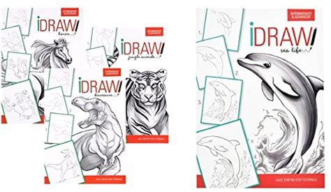Idraw Learn To Draw Instructional Step-By-Step Tutorial Books, 4-Bk Set