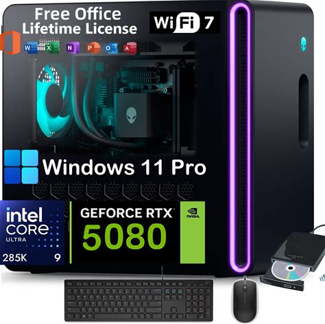 Dell Alienware Aurora R16 Gaming Desktop - Intel Ultra 9 285K (AI NPU) NVIDIA RTX 5080 GDDR7 (Beats RTX 4090) Win 11 Pro W/Office License &