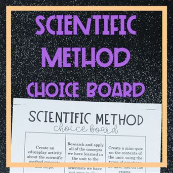 Scientific Method Project - Science Choice Board Activities