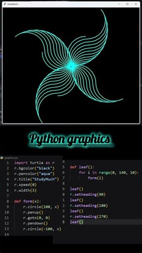 python graphics program ll python turtle 🐢 to create graphic design #pythonturtle #animation