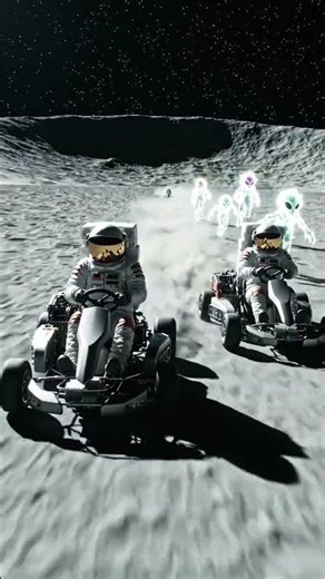 car racing in space 🚀🌌 with aliens