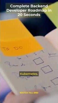 Complete Backend Developer Roadmap in 20 Seconds