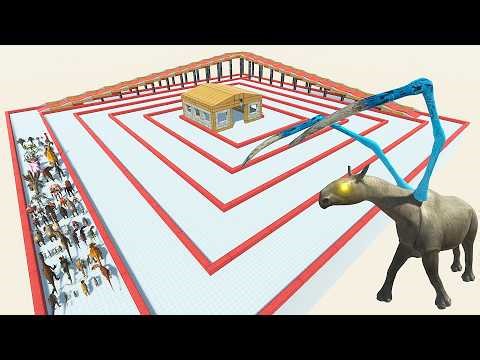 ESCAPE FROM ALIEN PARASERATHERIUM #2 - LAST SURVIVOR - Animal Revolt Battle Simulator ARBS