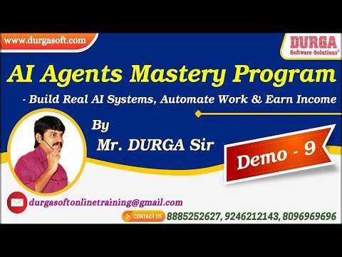 AI Agents Mastery Program tutorials || Demo - 9 || by Mr. DURGA Sir On 02-04-2026 @7PM (IST)