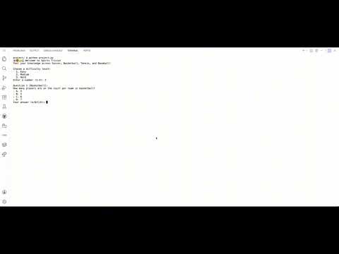 CS50 Python - Sports Trivia Game (Final Project)
